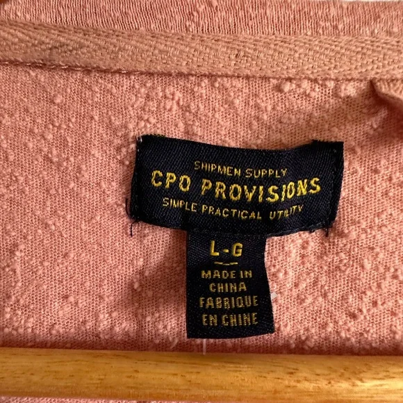 NWT Urban Outfitters CPO Provisions Textured Peach Oversized Top Size Large - Picture 5 of 9